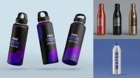 3734+ Textured Metallic Bottle PSD Mockup Free PSD for Designers