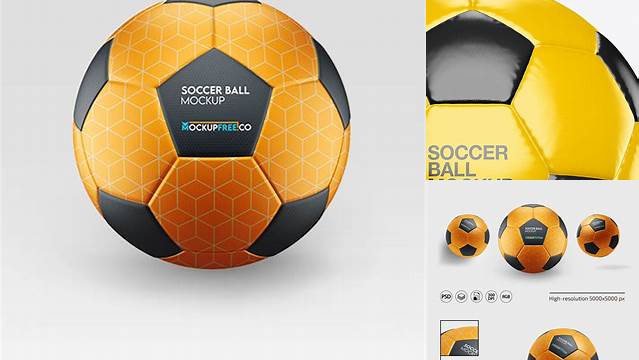 3741+ Glossy Soccer Ball PSD Mockup High-Quality PSD Files