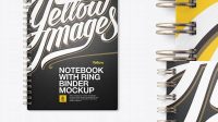 3744+ Notebook With Ring Binger PSD Mockup Front View Unique High-Resolution PSD