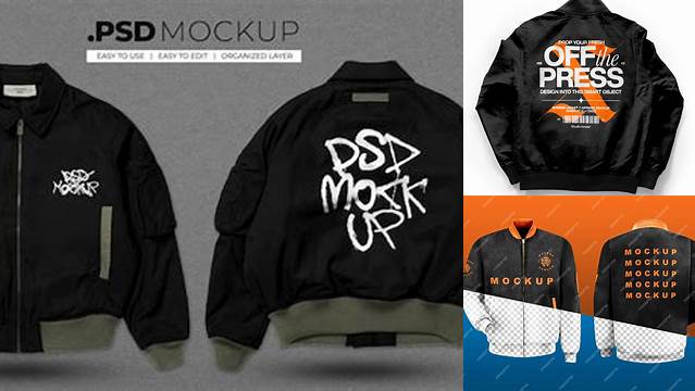 3745+ Bomber Jacket Mockup Free Download Free Mockup PSD