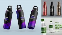 3747+ Metallic Drink Bottle PSD Mockup Exclusive Layered PSD Mockup