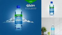 3748+ Blue PET Bottle With Water PSD Mockup Professional Quality PSD Freebie