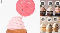 3750+ Cupcake Topper Mockup Free Modern PSD Templates