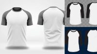 3752+ Mockup Raglan 3/4 Cdr Premium Quality Freebie