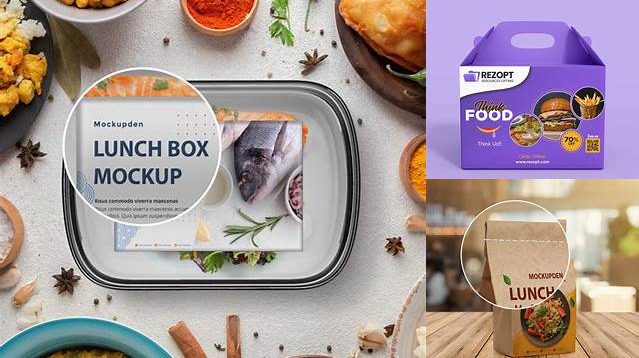 3758+ Lunch Box Mockup Free Layered Photoshop Template