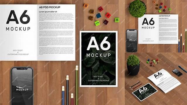 3763+ A6 Brochure Mockup Include TIFF