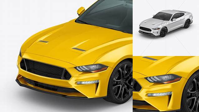 3768+ Mustang GT PSD Mockup Halfside Left view Premium Freebie for Designers