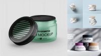 377+ Glass Cosmetic Jar PSD Mockup Unique High-Resolution Design Freebie