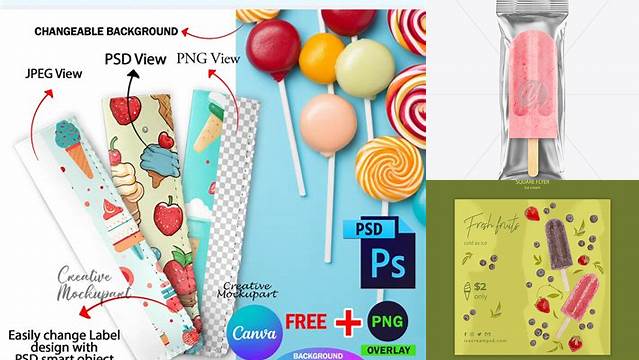 3774+ Ice Lolly Mockup Professional PSD Template