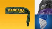 3777+ Bandana Mockup Free Free PSD