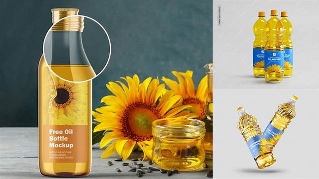 3778+ Sunflower Oil Bottle Mockup Free Hight Resolution