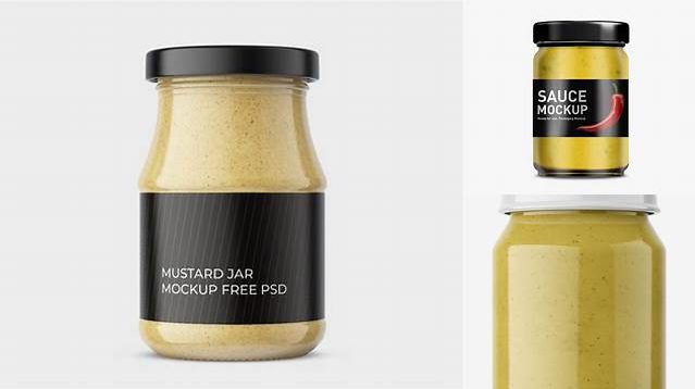 378+ Glass Jar With Mustard Sauce PSD Mockup Digital Download