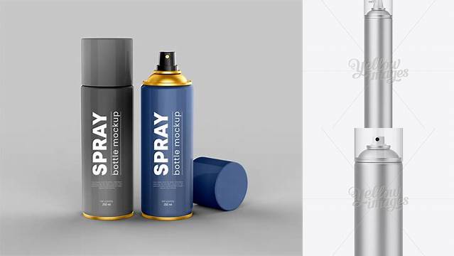 3780+ Aluminum Spray With Clear Cap PSD Mockup Layered Photoshop Template