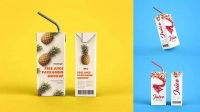 3790+ 330ml Juice Carton Package PSD Mockup High-Quality Design Free PSD