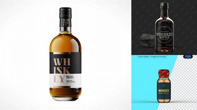 3791+ Green Glass Bottle with Whisky PSD Mockup Creative PSD Resources