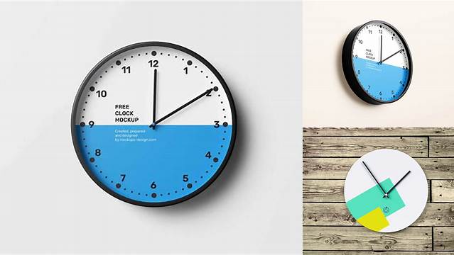 3793+ Matte Wall Clock PSD Mockup Fully Layered Photoshop Freebie