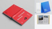 3793+ Opened Book with Glossy Cover PSD Mockup Front View High-Angle Shot Download Free Editable PSD Template