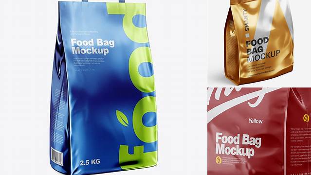 3794+ Metallic Food Bag PSD Mockup Halfside View Exclusive Digital PSD Resource