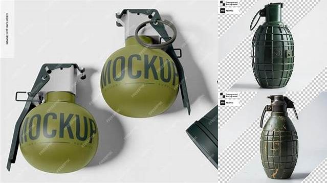 3802+ RGD Grenade PSD Mockup Layered Photoshop Template