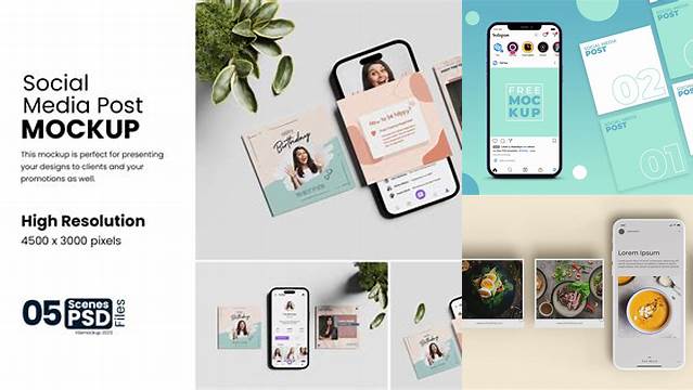 3808+ Social Media Post Mockup For Free Download