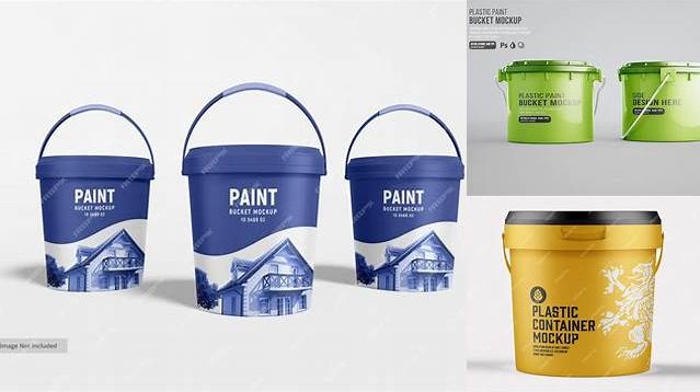 381+ Plastic Paint Bucket PSD Mockup Halfside View Elegant Free Graphic Resource