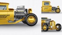 3816+ Metallic Hot Rod PSD Mockup Side View Premium Mockup Freebie