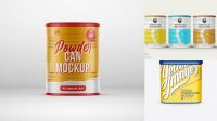 3817+ Cocoa Powder Container PSD Mockup Free Downloadable PSD