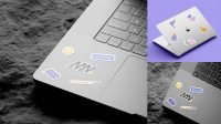 3819+ Laptop Sticker Mockup PSD Free Download