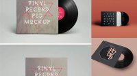 3825+ Vinyl Record With Paper Cover PSD Mockup Custom Mockup Graphic Design