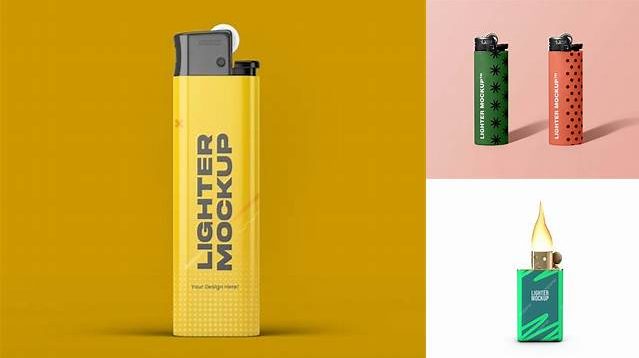 3831+ Metallized Lighter PSD Mockup Fully Customizable Photoshop Freebie