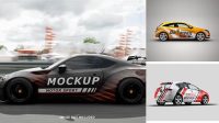 3833+ Race Car Mockup Psd Free Free Graphic Design Resource