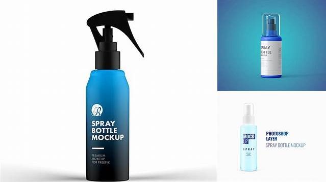 3834+ Matte Spray Bottle PSD Mockup High-Angle Shot Versatile and Modern PSD Mockup