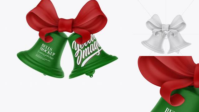 3835+ Matte Christmas Bells PSD Mockup Fully Customizable Photoshop Freebie