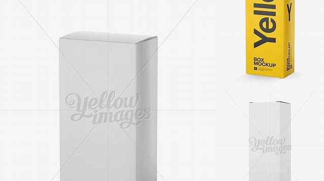 3849+ Nasal Drops Box PSD Mockup 25° Angle Front View High-Angle Shot Download Premium Free PSD