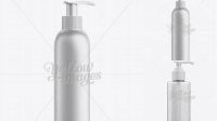 3849+ White Plastic Cosmetic Bottle with Batcher 150 ml High-Quality Design Free PSD