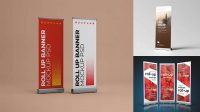 3852+ Roll-Up Poster PSD Mockup High-End Photoshop Mockup