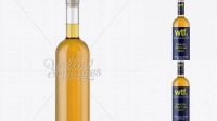 3853+ 750ml Flint Glass Arizona Bottle with Whisky PSD Mockup Elegant Photoshop Mockup