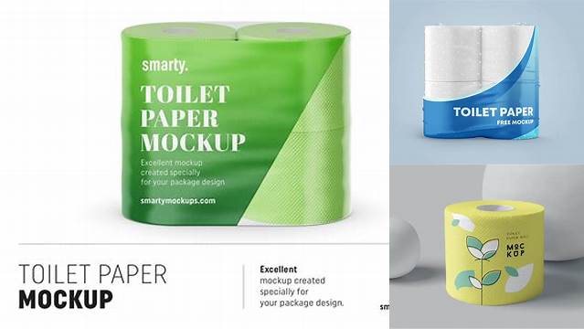 3853+ Toilet Paper 12 pack PSD Mockup Modern Free PSD Template