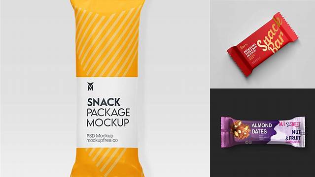 3856+ Snack Bar Package PSD Mockup Editable Photoshop Free Mockup