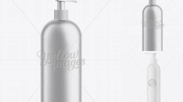 3857+ White Plastic Cosmetic Bottle with Batcher 1000 ml Download Exclusive PSD Mockups