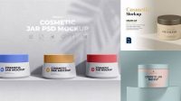 3859+ Glossy Plastic Cosmetic Jar PSD Mockup High-Quality Digital Mockup Resource