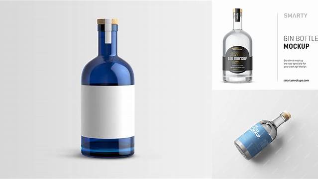 3861+ Gin Bottle Mockup Free Custom Graphic Mockup File