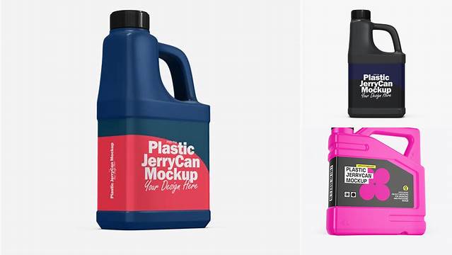 3861+ Textured Plastic Jerrycan PSD Mockup Exclusive PSD Design Freebie