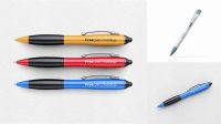 3862+ Click Pen PSD Mockup Front View Modern PSD Templates