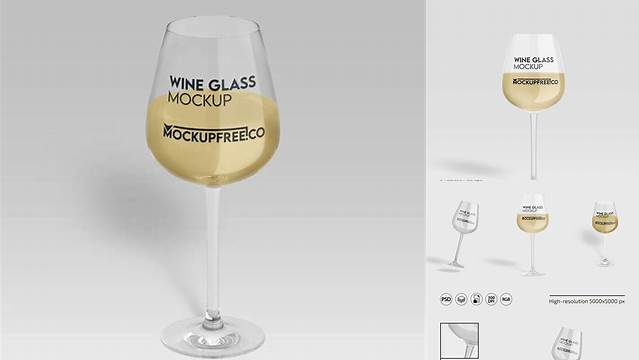 3867+ Free Wine Glass Mockup High-End PSD Download