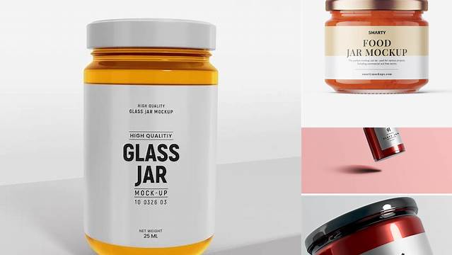 3870+ Glossy Food Jar PSD Mockup Exclusive PSD Design Freebie