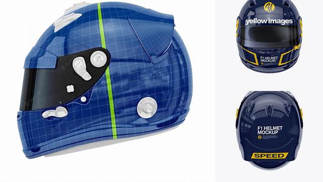 3874+ F1 Helmet PSD Mockup Top View Versatile Photoshop File