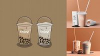 3877+ Milk Tea Mockup Free Easy Editable