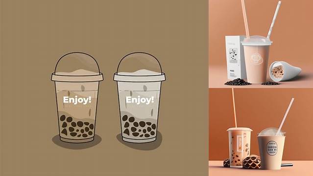 3877+ Milk Tea Mockup Free Easy Editable