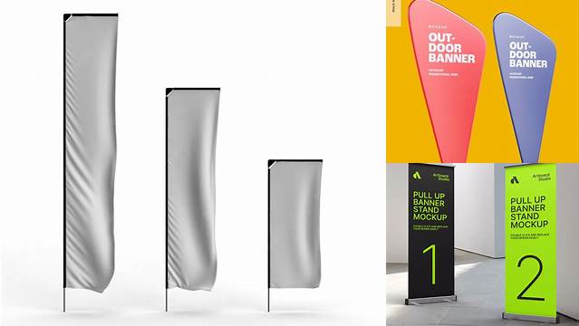 3880+ Telescopic Banner Mockup Creative PSD Templates